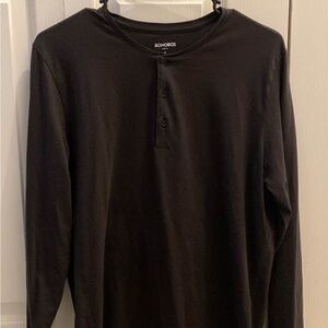 Bonobos Charcoal Long Sleeve Henley